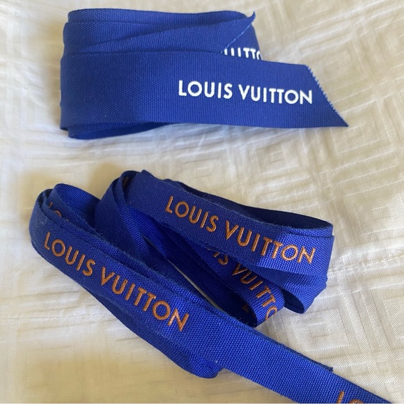Louis Vuitton Royal Blue Authentic Gift Wrap Ribbon 3 Pieces - Picture 4 of 4